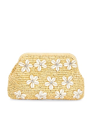 BTB Los Angeles Bloom Clutch in Tan