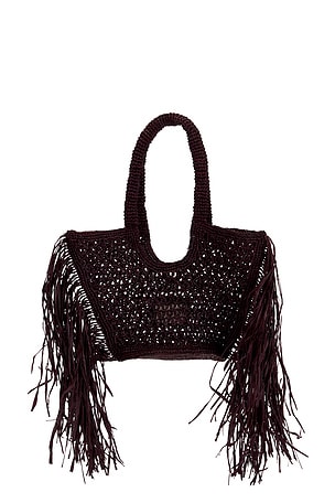 BTB Los Angeles Hunter Mini Fringe Tote in Chocolate
