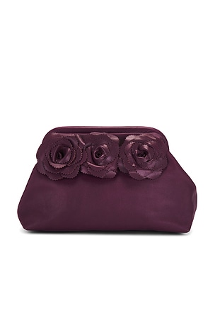 BTB Los Angeles POCHETTE EN CUIR AVEC ROSETTE YASMIN in Burgundy