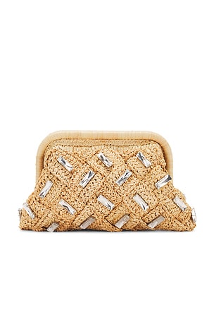 BTB Los Angeles Gigi Crystal Clutch in Neutral