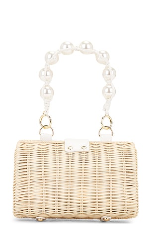 BTB Los Angeles Page Leather Clutch in Tan