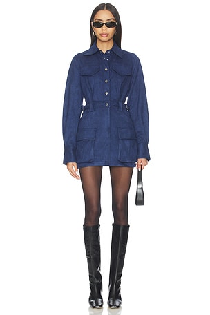 Celine Faux Suede Shirt Dress Bubish