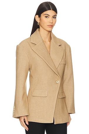 Bubish Saskia Cinched Blazer in Tan. Size 8/S. Also