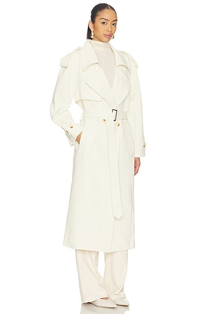 Bubish Dillon Trench Coat in Ivory. Size XS-S. Also