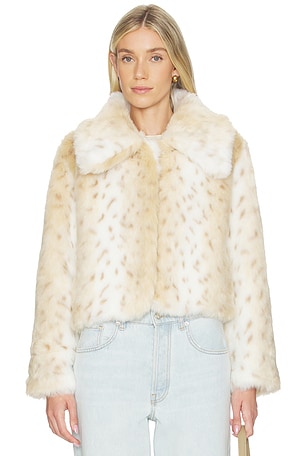 Bubish Chelsea Faux Fur Jacket in Neutral