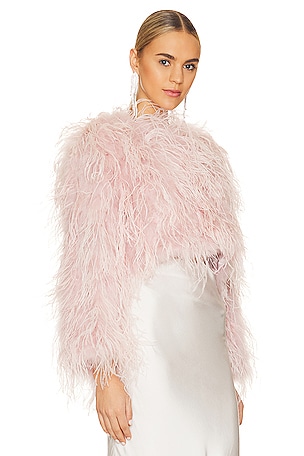 Bubish Lara Feather Jacket in Pink