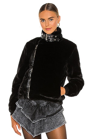 Bubish BLOUSON IMITATION FOURRURE ORLANDO in Black