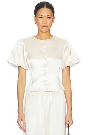 Poppy Bubble Sleeve Blouse Bubish