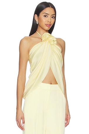 Bubish Bloom Halter Top in Lemon