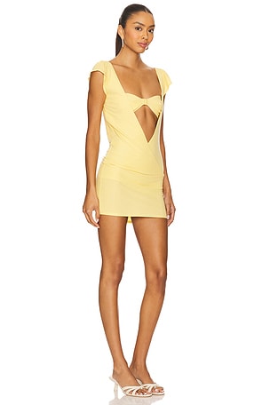 BUCI Hibiscus Dress in Lemon