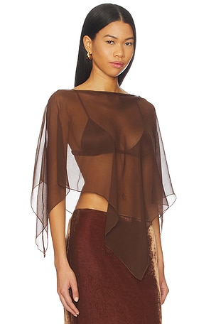 BUCI Honeycrisp Poncho in Brown