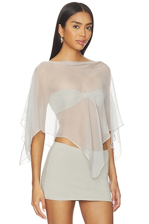 BUCI Honeycrisp Poncho in Grey. Size M/L. Also