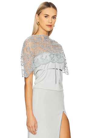 BUCI Butterfly Poncho in Baby Blue