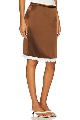 BUCI Solstice Midi Skirt in Brown