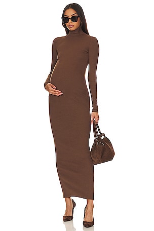 Long Sleeve Rib Maternity Dress BUMPSUIT