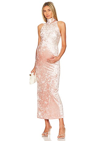 The Serena Rose Velvet Dress BUMPSUIT