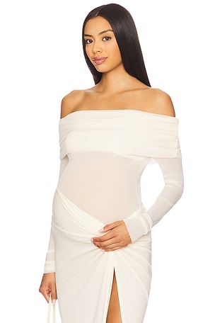 Off The Shoulder Mesh Top BUMPSUIT