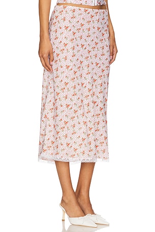 Bella Venice The Roxy Skirt in Red,Ivory
