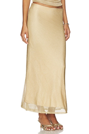 Bella Venice The Jessie Slip Skirt in Metallic Gold. Size XS. Also