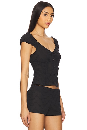 Bella Venice The Stephanie Top in Black