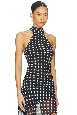 Bella Venice The Piper Top in Black,White