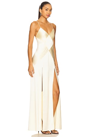 Bevza Rhombuses Dress in Ivory