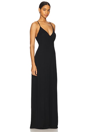 Bevza Wrap Sundress in Black