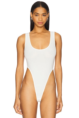 Bevza Tank Top Bodysuit in White