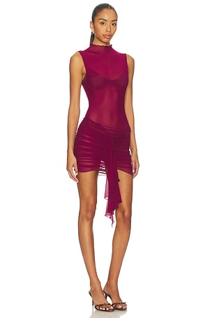 By.dyln vestido tessa meni en color rojo