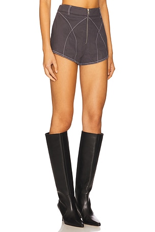 BY.DYLN Brixton Short in Blue. Size XXL. Also