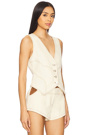 BY.DYLN x REVOLVE Donella Vest in Cream. Size XS. Also