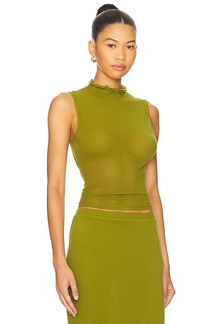 BY.DYLN Imani Top in Green. Size XXS. Also