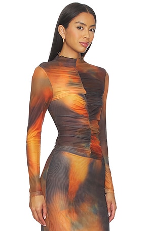 BY.DYLN Gem Top in Brown. Size XS. Also