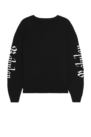 Babylon Cropped Knit Sweater in Black