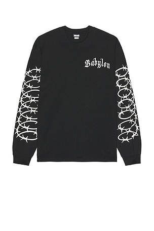 Babylon Barbed Long Sleeve Tee in Black