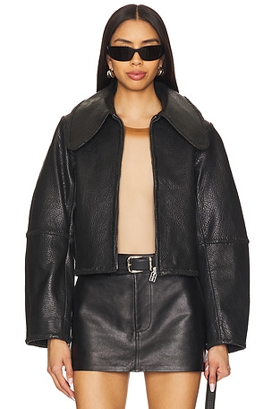 Rowani Leather Jacket By Malene Birger