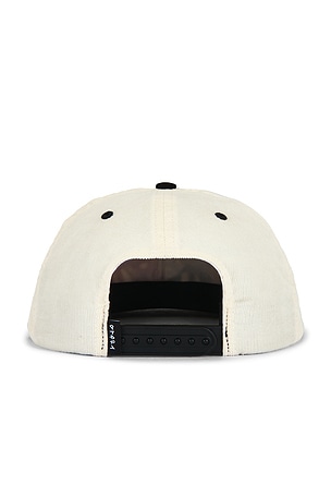 By Parra Error Logo 6 Panel Hat in Cream,Black
