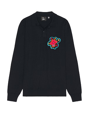 Flower Blob Knitted Polo Sweater By Parra