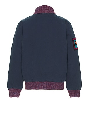 By Parra Skull Stalker Varsity Jacket in Navy