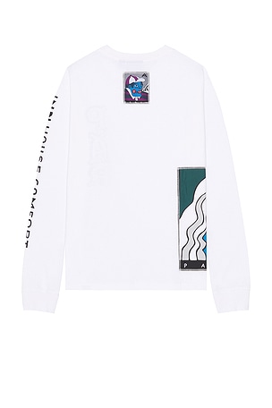 By Parra Your Face Long Sleeve T-Shirt in White. Size M. Also
