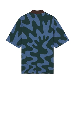 By Parra Splashed Polo Shirt in Green,Blue