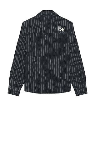By Parra Meandering Lines Shirt in Navy. Size XL/1X. Also