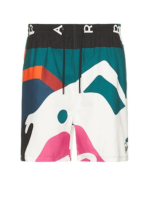 Beached In White Swim Shorts By Parra