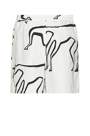 By Parra Yoga Walks Swim Shorts in White