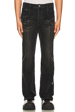 C2H4 Stagger Streamline Arch Jeans in Black | FWRD