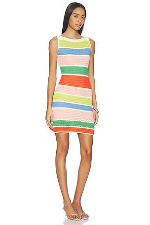 Callahan Perla Crochet Mini Dress in Green,Rose