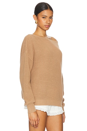 Callahan The Off Shoulder Sweater in Tan