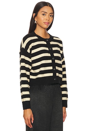 Callahan Fiona Cardigan in Black,Cream