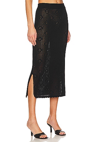 Callahan X Revolve Camila Midi Skirt in Black