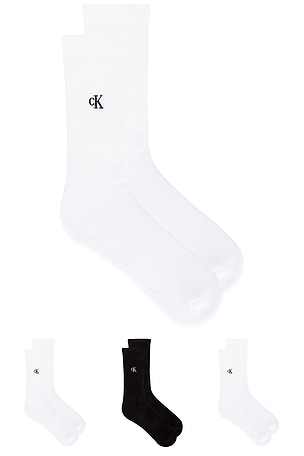 3 Pack Cushion Crew Socks Calvin Klein